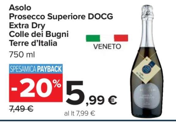 Asolo Prosecco Superiore DOCG Extra Dry Colle dei Bugni Terre d’Italia