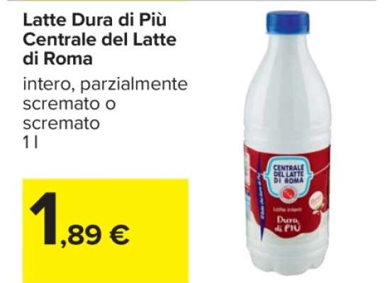Latte Dura di Più Centrale del Latte di Roma