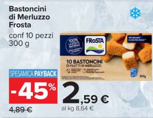 BASTONCINI DI MERLUZZO FROSTA