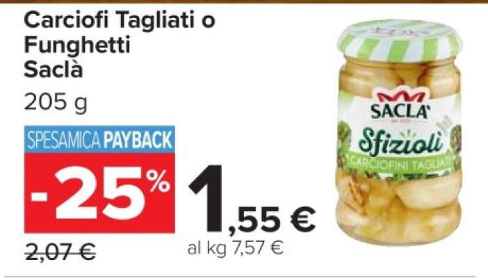 Carciofi Tagliati o Funghetti Saclà