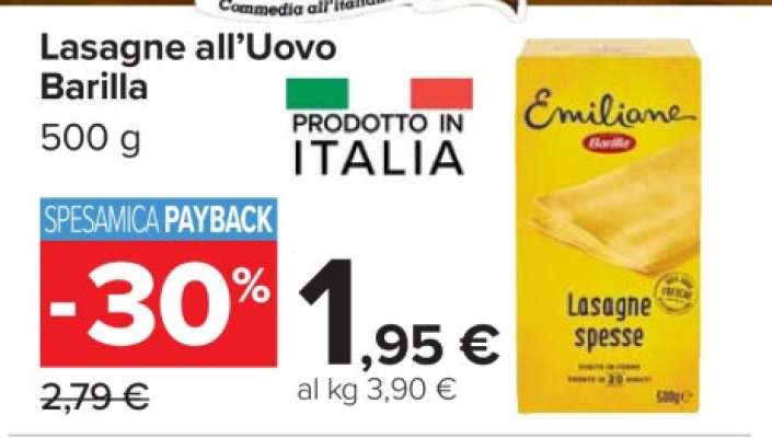 Lasagne all'Uovo Barilla