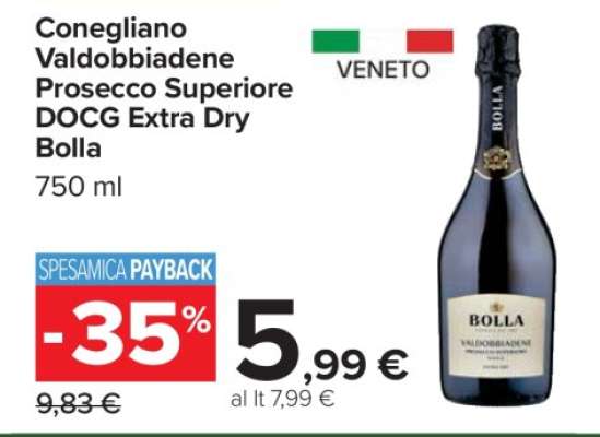 Conegliano Valdobbiadene Prosecco Superiore DOCG Extra Dry Bolla