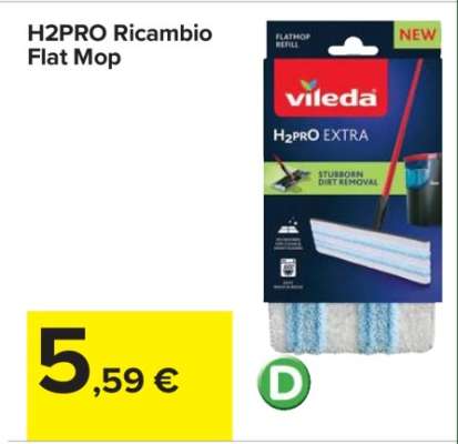 H2PRO Ricambio Flat Mop