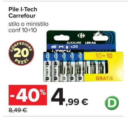 Pile I-Tech Carrefour