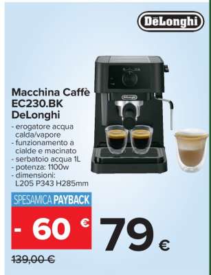 Macchina Caffè EC230.BK DeLonghi