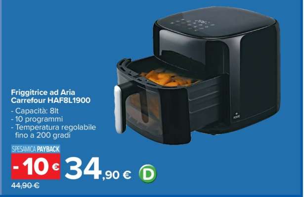 Friggitrice ad Aria Carrefour HAF8L1900