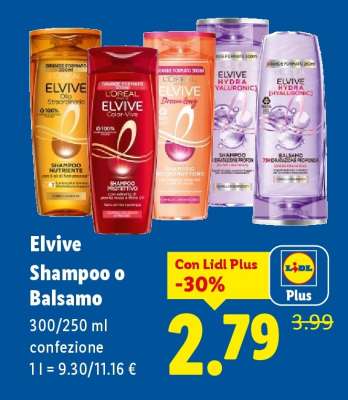 Elvive Shampoo o Balsamo