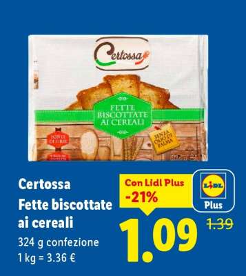 Certossa Fette biscottate ai cereali