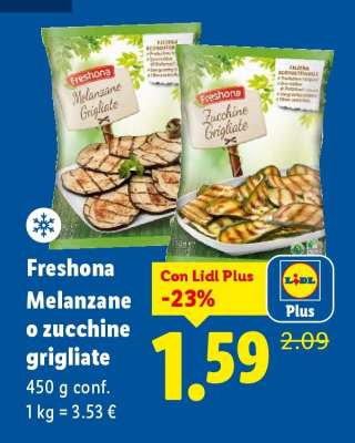 Freshona Melanzane o zucchine grigliate