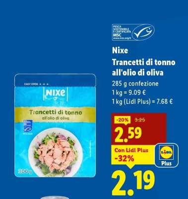 Nixe Trancetti di tonno all'olio di oliva