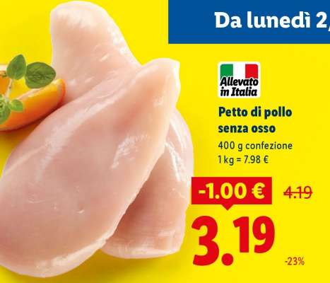 Petto di pollo senza osso