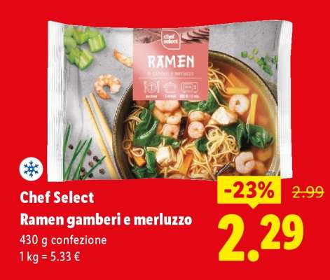 Chef Select Ramen gamberi e merluzzo