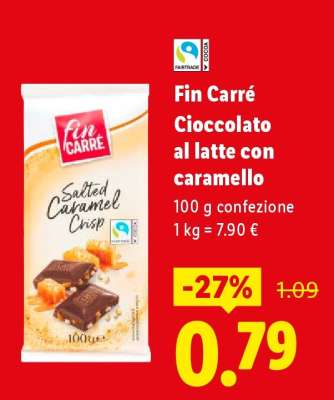 Fin Carré Cioccolato al latte con caramello