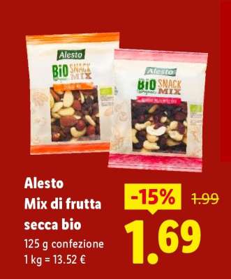 Alesto Mix di frutta secca Bio