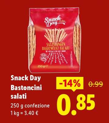 Snack Day Bastoncini salati