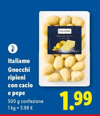 Italiamo Gnocchi ripieni con cacio e pepe