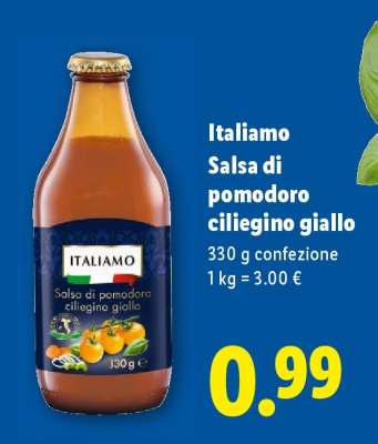 Italiamo Salsa di pomodoro ciliegino giallo