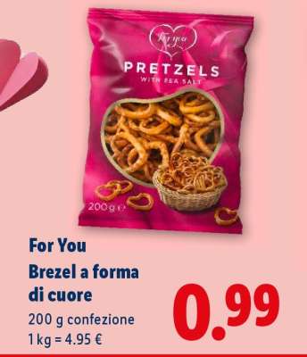 For You Brezel a forma di cuore