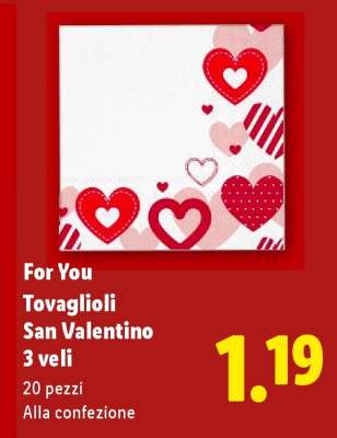 For You Tovaglioli San Valentino