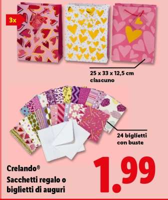 Crelando® Sacchetti regalo o biglietti di auguri