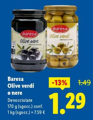 Baresa Olive verdi o nere
