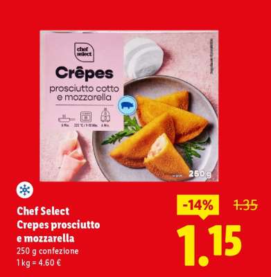 Chef Select Crepes prosciutto e mozzarella