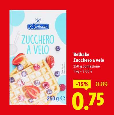 Belbake Zucchero a velo