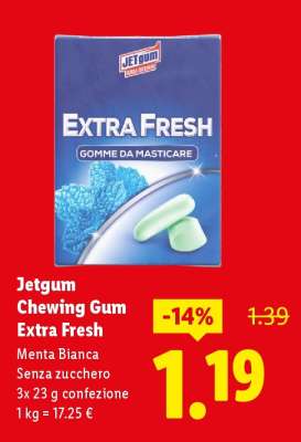 Jetgum Chewing Gum Extra Fresh