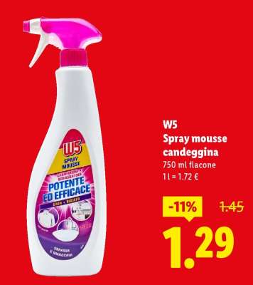 W5 Spray mousse candeggina