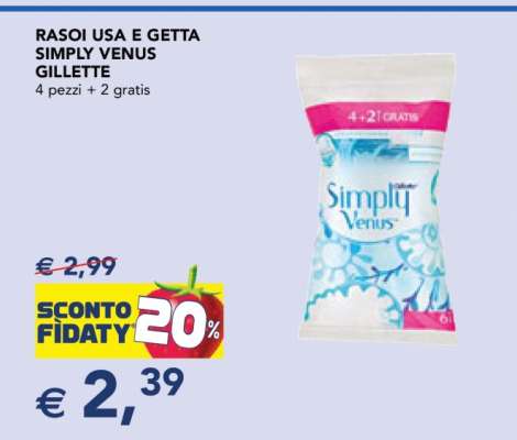 RASOI USA E GETTA SIMPLY VENUS GILLETTE