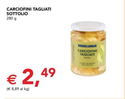 CARCIOFINI TAGLIATI SOTTOLIO