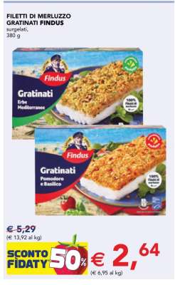 Filetti di Merluzzo Gratinati Findus