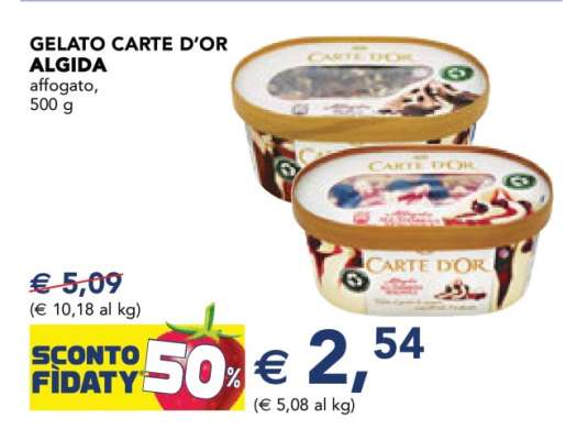 Gelato Carte D'Or Algida