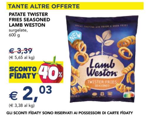 PATATE TWISTER FRIES SEASONED LAMB WESTON