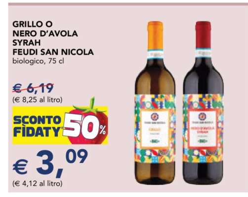 GRILLO O NERO D'AVOLA SYRAH FEUDI SAN NICOLA