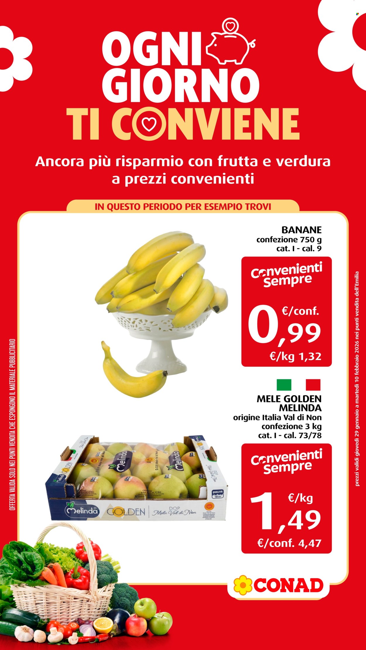 Volantino Conad - 29/1/2026 - 10/2/2026. Pagina 1