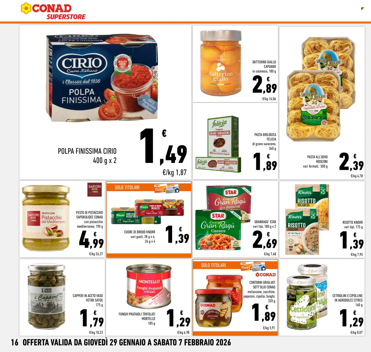 Volantino Conad Superstore - 29/1/2026 - 7/2/2026. Pagina 16