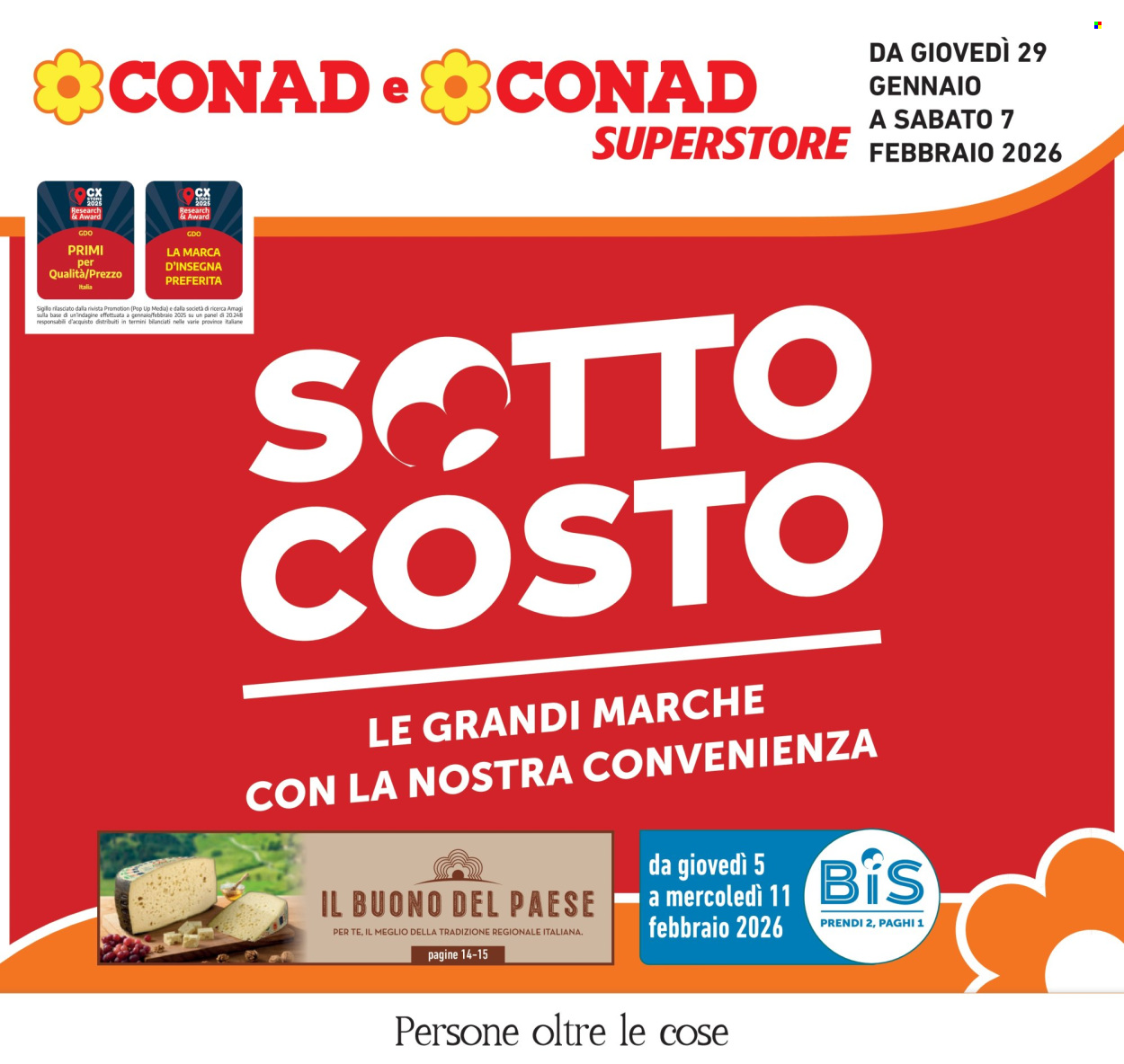 Volantino Conad Superstore - 29/1/2026 - 7/2/2026. Pagina 1