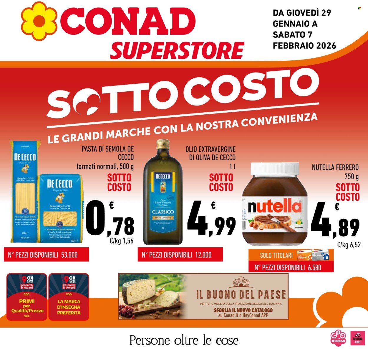 Volantino Conad Superstore - 29/1/2026 - 7/2/2026. Pagina 1