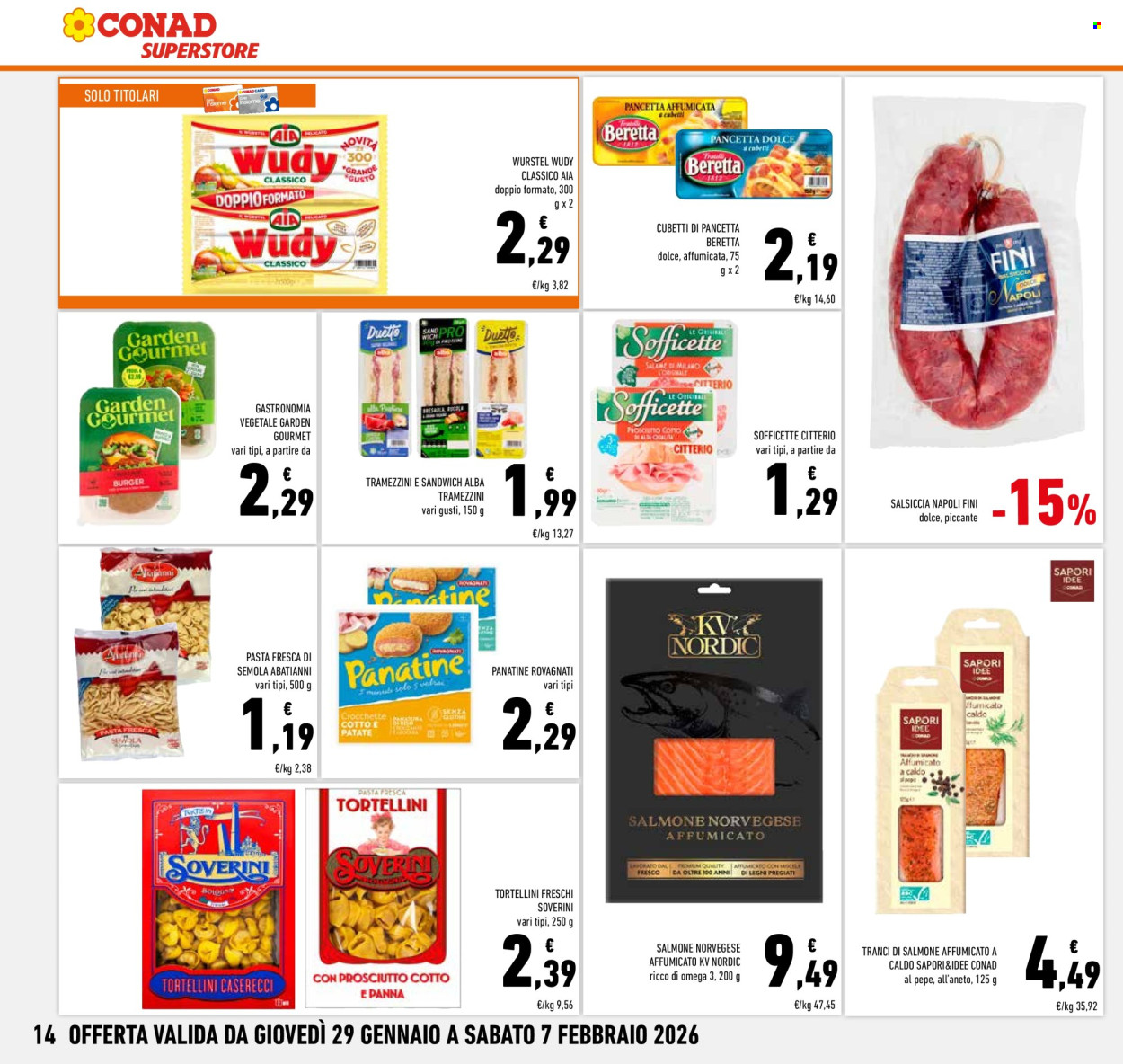 Volantino Conad Superstore - 29/1/2026 - 7/2/2026. Pagina 14