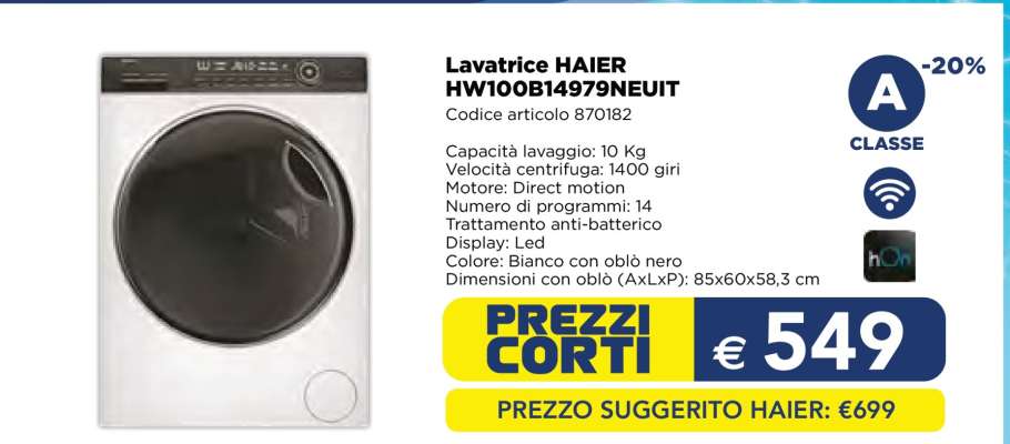 Lavatrice HAIER HW100B14979NEUIT