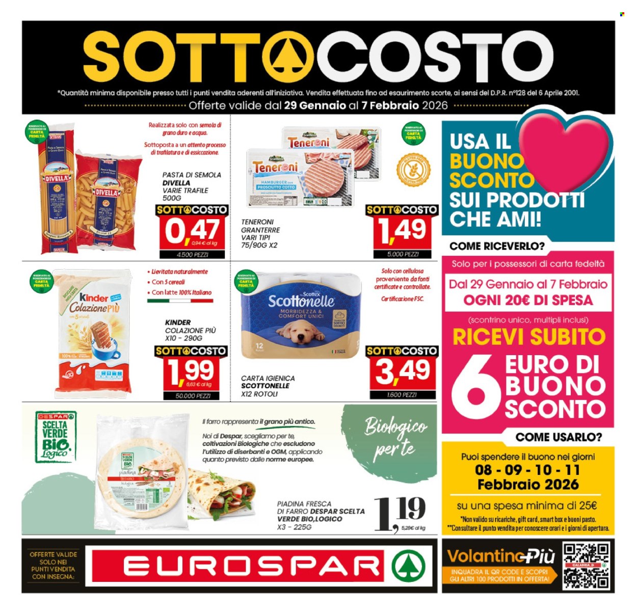 Volantino Eurospar - 29/1/2026 - 7/2/2026. Pagina 1