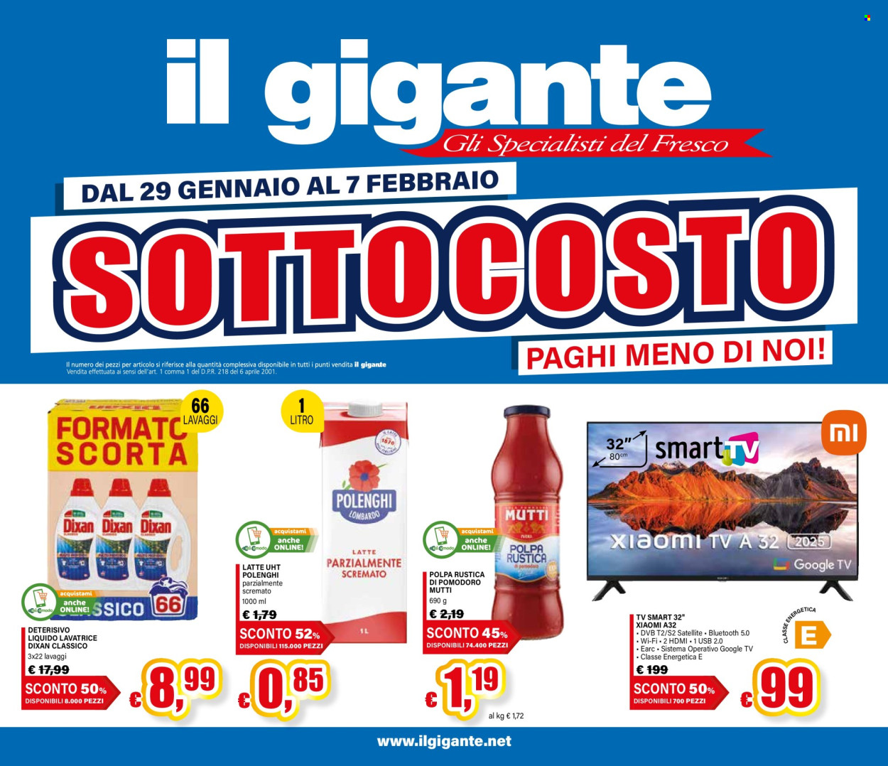 Volantino Il Gigante - 29/1/2026 - 7/2/2026. Pagina 1