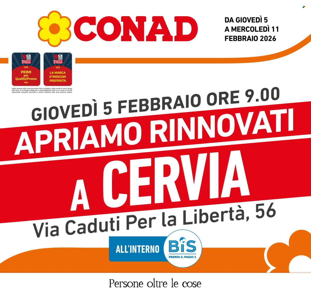 Volantino Conad - 5/2/2026 - 11/2/2026. Pagina 1