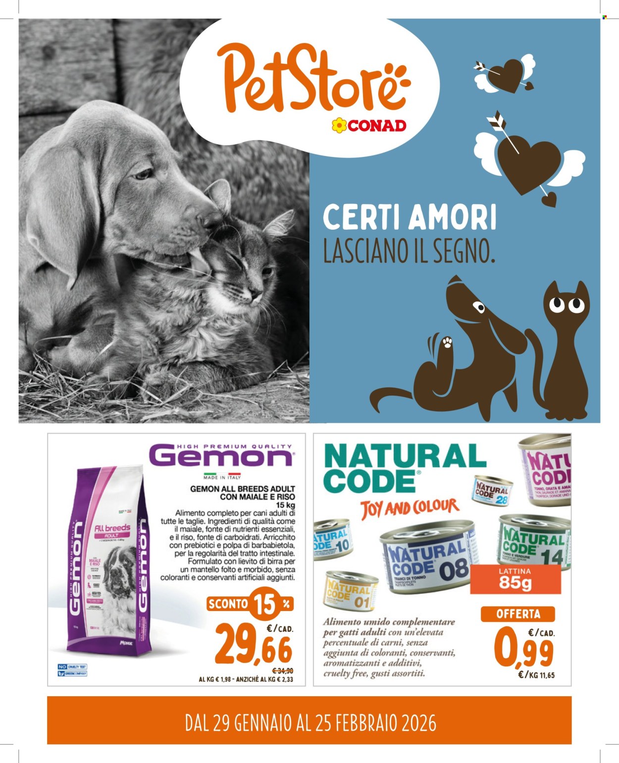 Volantino Pet Store Conad - 29/1/2026 - 25/2/2026. Pagina 1