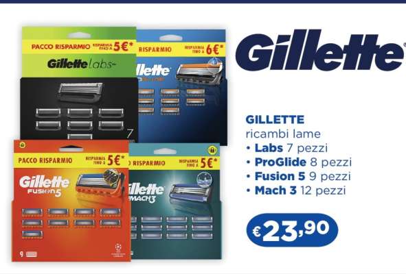 GILLETTE ricambi lame