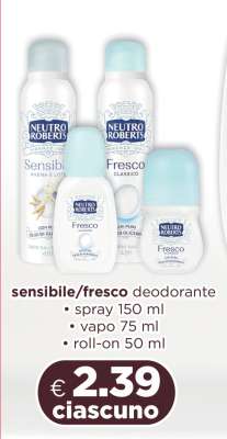 Neutro Roberts Sensibile/Fresco Deodorante