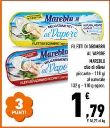 FILETTI DI SGOMBRO AL VAPORE