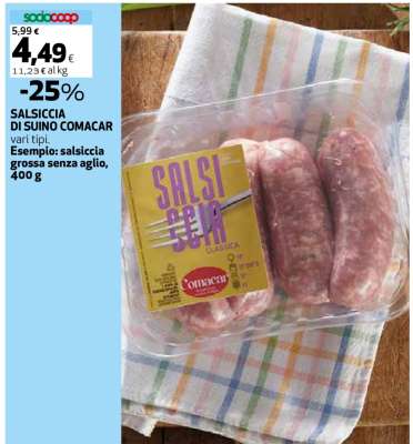 SALSICCIA DI SUINO COMACAR