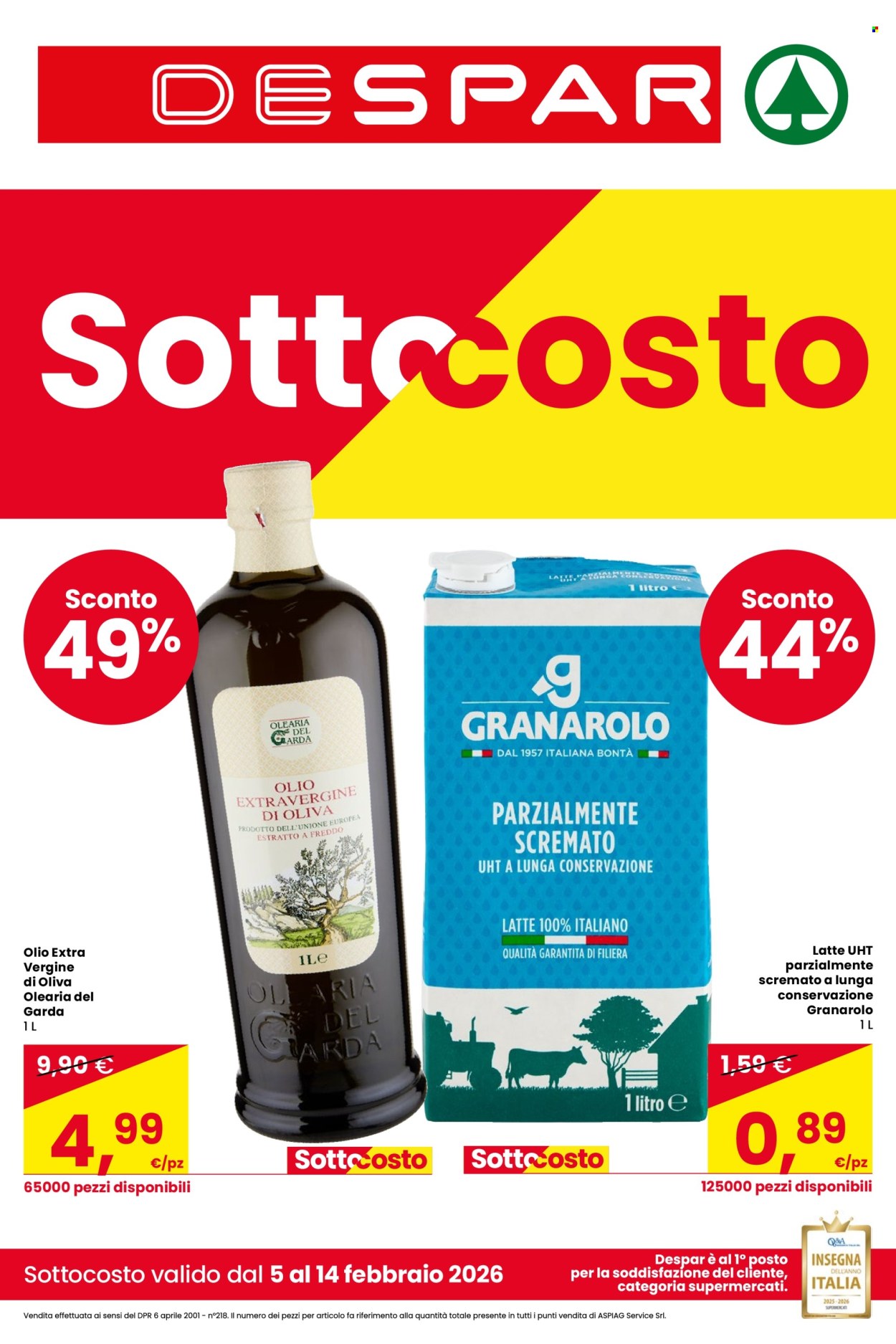 Volantino Despar - 5/2/2026 - 18/2/2026. Pagina 1